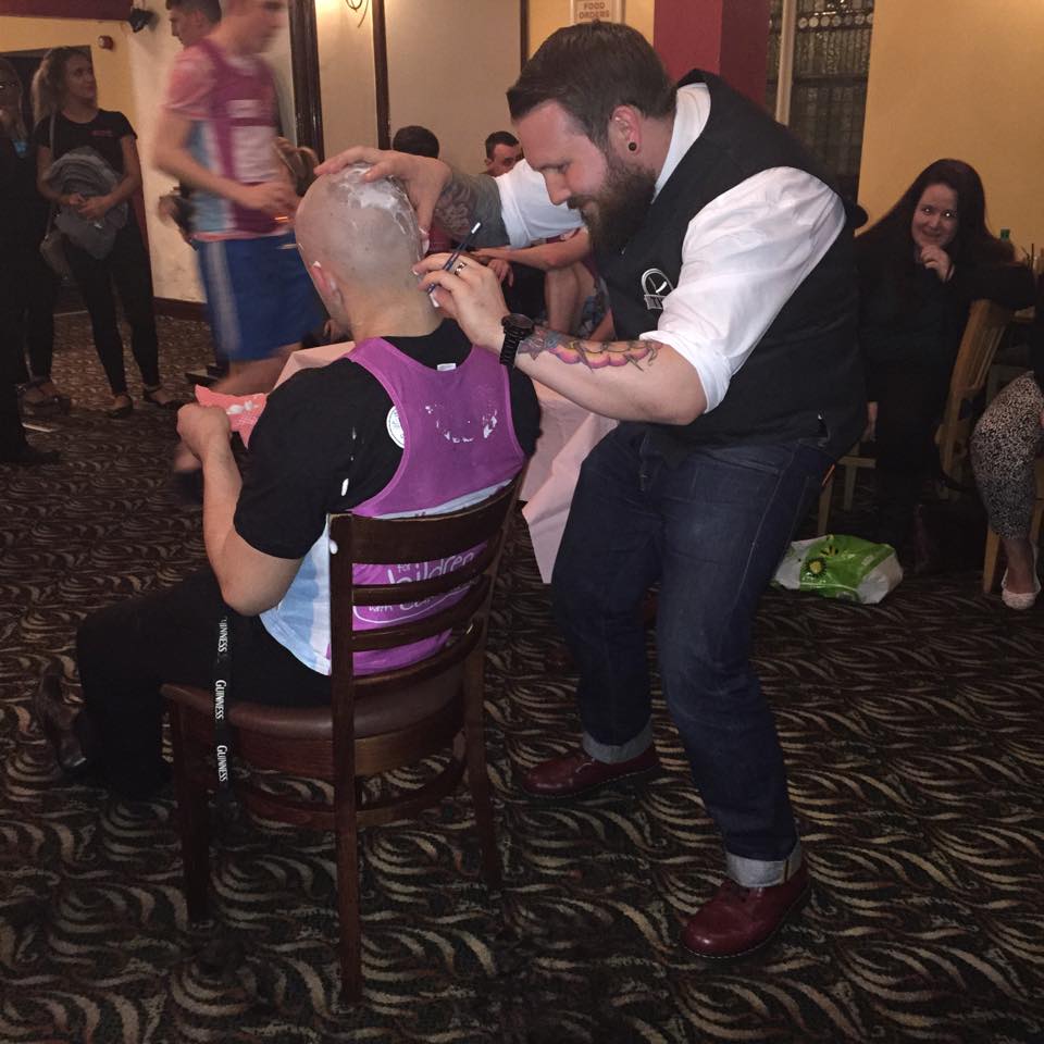 Benny Walker shaves his head for charity