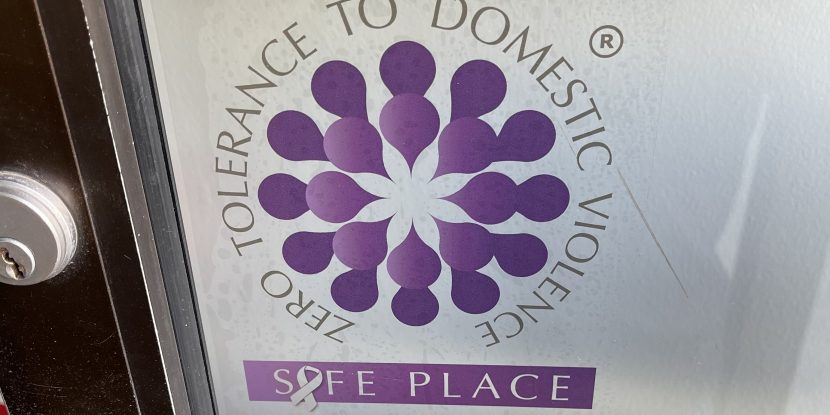 Safe place door sticker